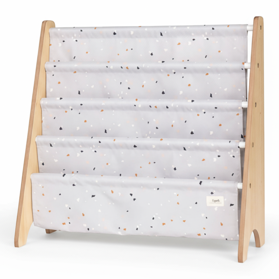 Stojak na Książki Recycled Terrazzo Light Gray / 3 Sprouts