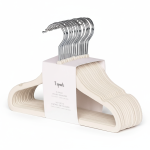 Wieszaki Welurowe dla Dzieci Cream 15 szt. / 3 Sprouts