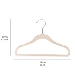 Wieszaki Welurowe dla Dzieci Cream 15 szt. / 3 Sprouts