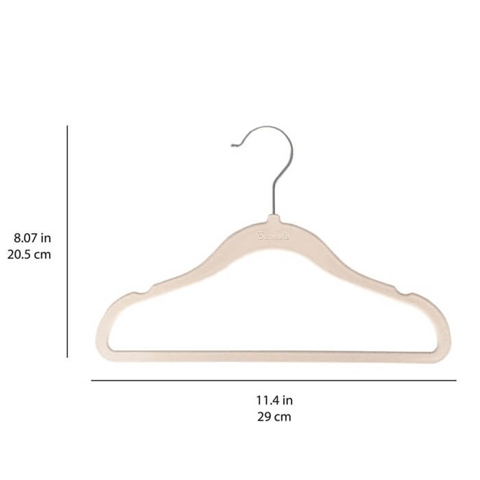 Wieszaki Welurowe dla Dzieci Cream 15 szt. / 3 Sprouts