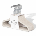 Wieszaki Welurowe dla Dzieci Gray 15 szt. / 3 Sprouts