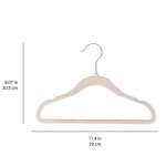 Wieszaki Welurowe dla Dzieci Gray 15 szt. / 3 Sprouts