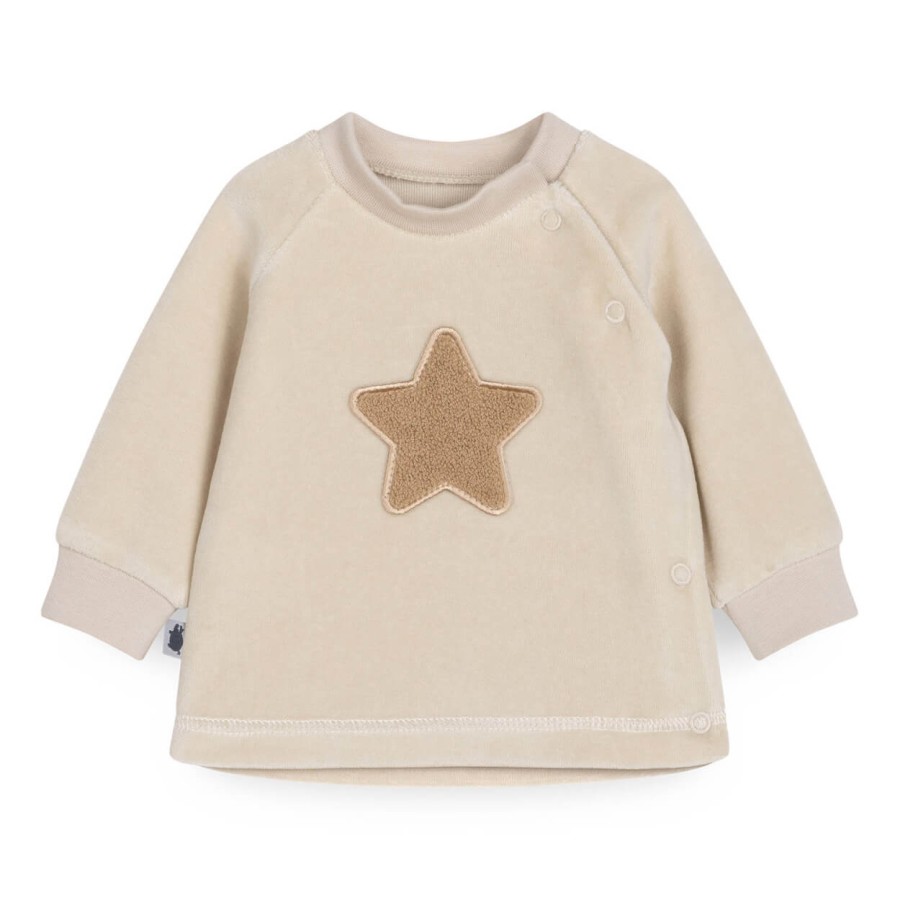 Dresiki welurowe - BEIGE / Pink no More