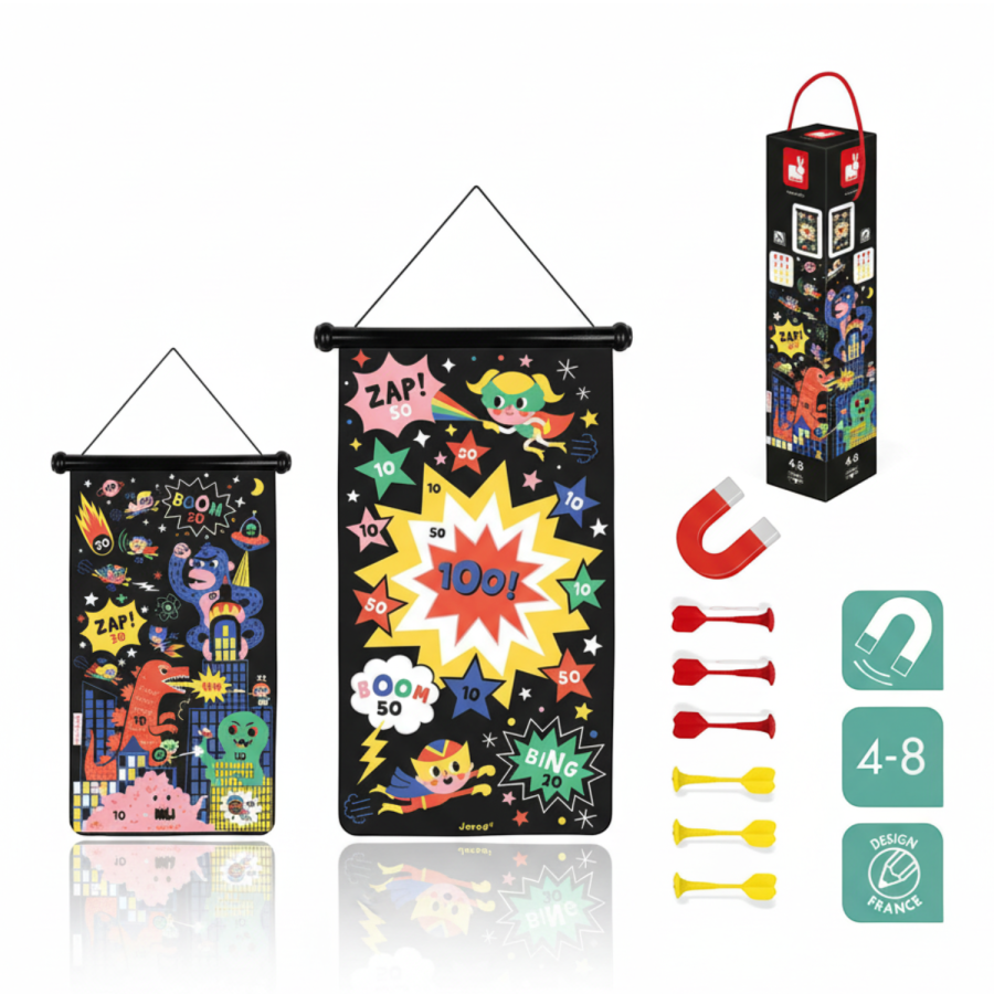 Magnetyczna gra w rzutki Superbohater 4-8 / Janod J02090