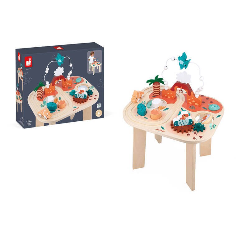 Wielofunkcyjny stolik edukacyjny Dinozaury 12 m+ / Janod J05825
