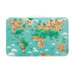 Układanka drewniana magnetyczna Mapa świata z 50 magnesami Dinozaury 7+ / Janod J05836