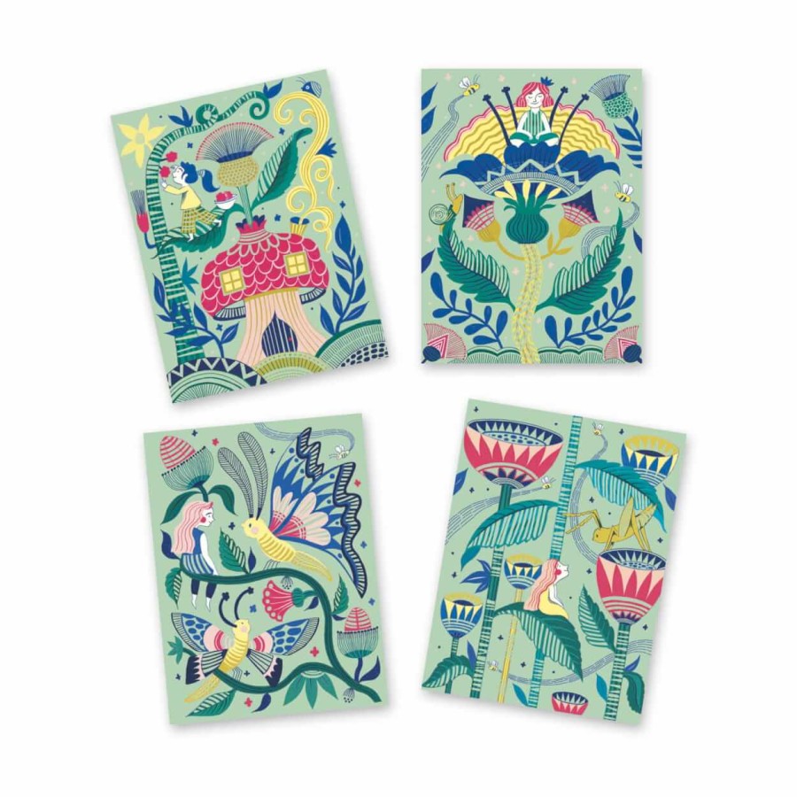 Wydrapywanka TAJEMNICZY OGRÓD (pastelowa) / Djeco DJ09719