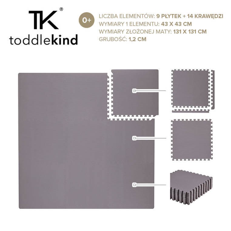 Mata do zabawy piankowa podłogowa Classic Playmat Storm / Toddlekind TK38259