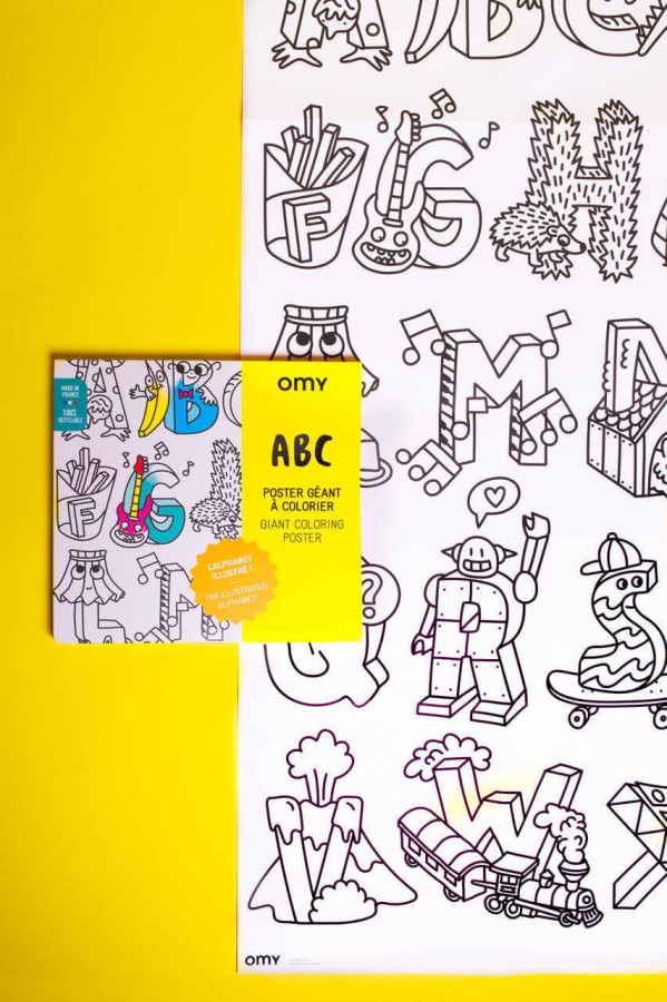 Kolorowanka 100x70cm ALFABET / OMY POS70