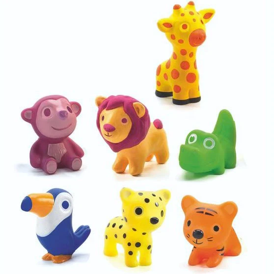 Gumowe zwierzątka 7 szt. TROPO-SAVANA / Djeco DJ09117