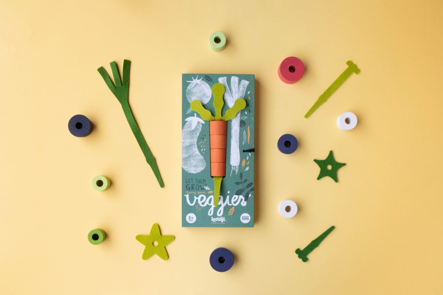Drewniana układanka Warzywa, Pozwól im rosnąć / Londji WT012