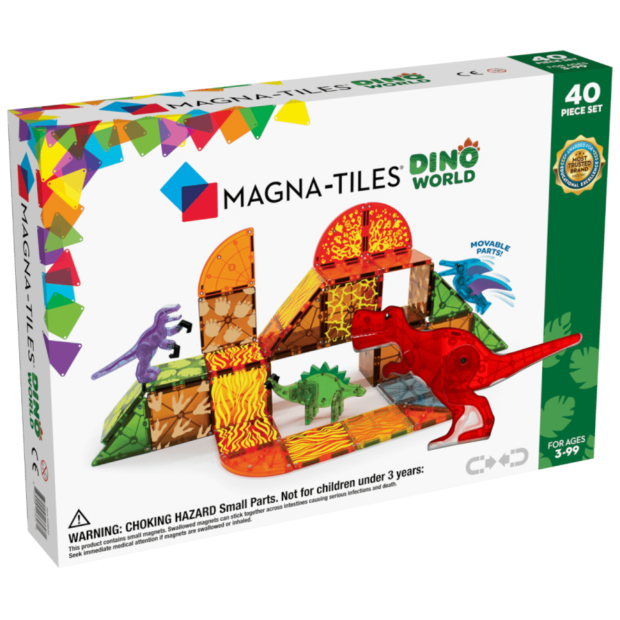 Klocki Magnetyczne Dino World 40 el. / Magna-Tiles