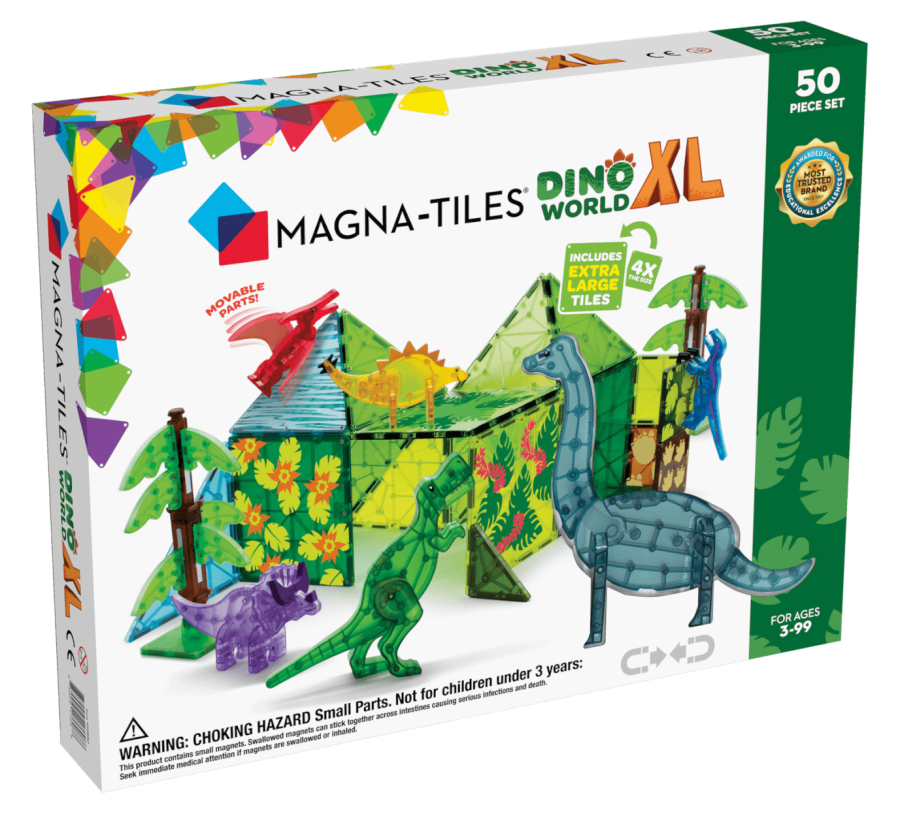 Klocki Magnetyczne Dino World XL 50 el. / Magna-Tiles