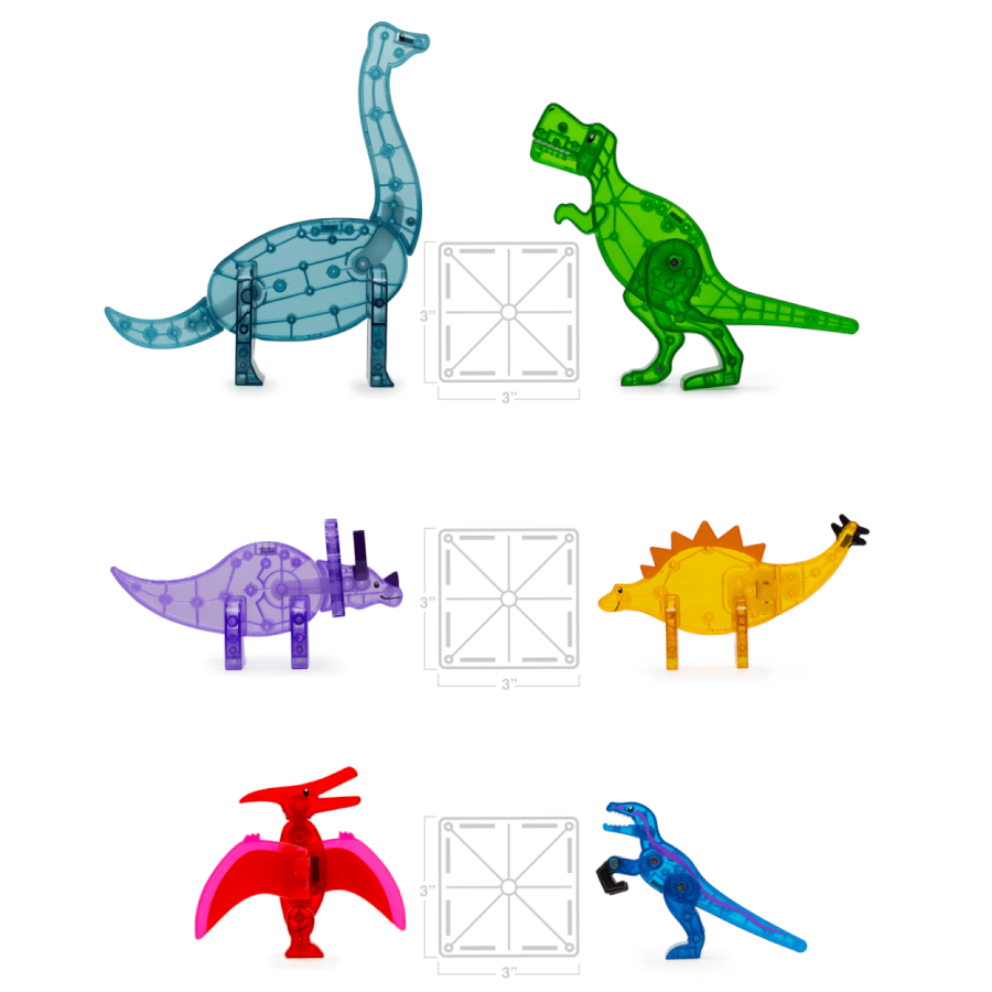Klocki Magnetyczne Dino World XL 50 el. / Magna-Tiles
