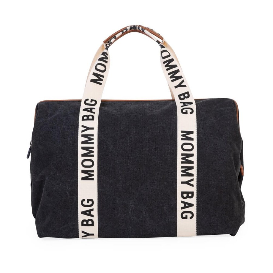 Torba Mommy bag Signature Czarna / Childhome CWMBBSCBL