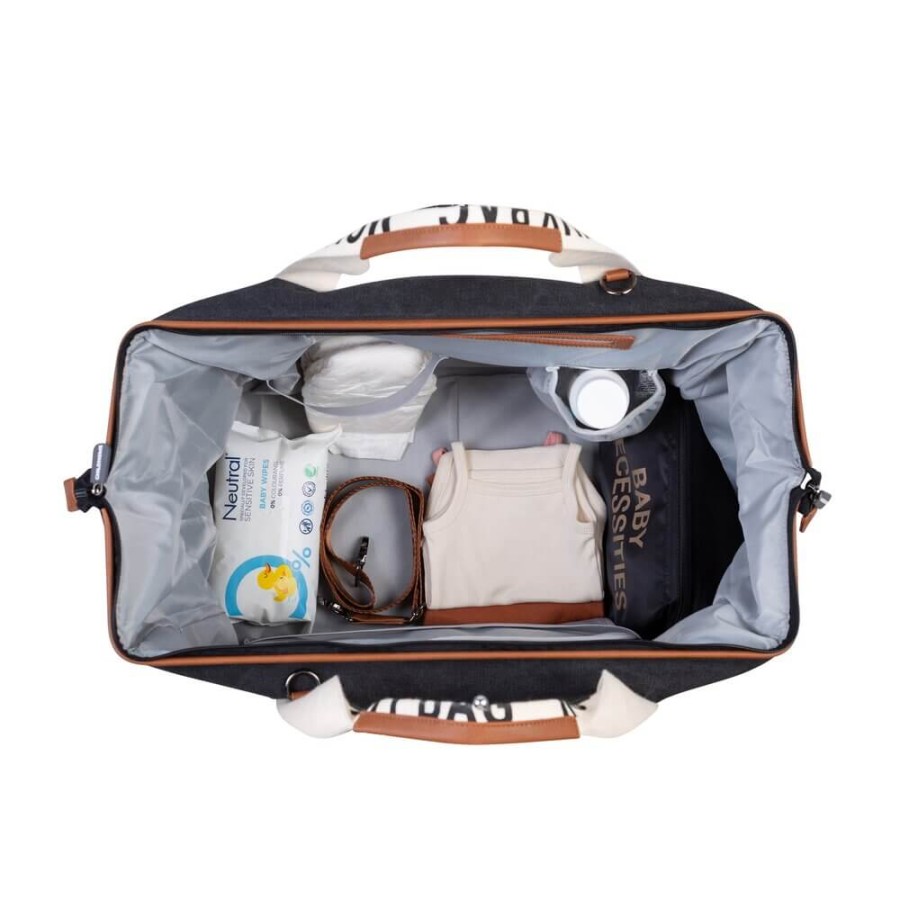 Torba Mommy bag Signature Czarna / Childhome CWMBBSCBL