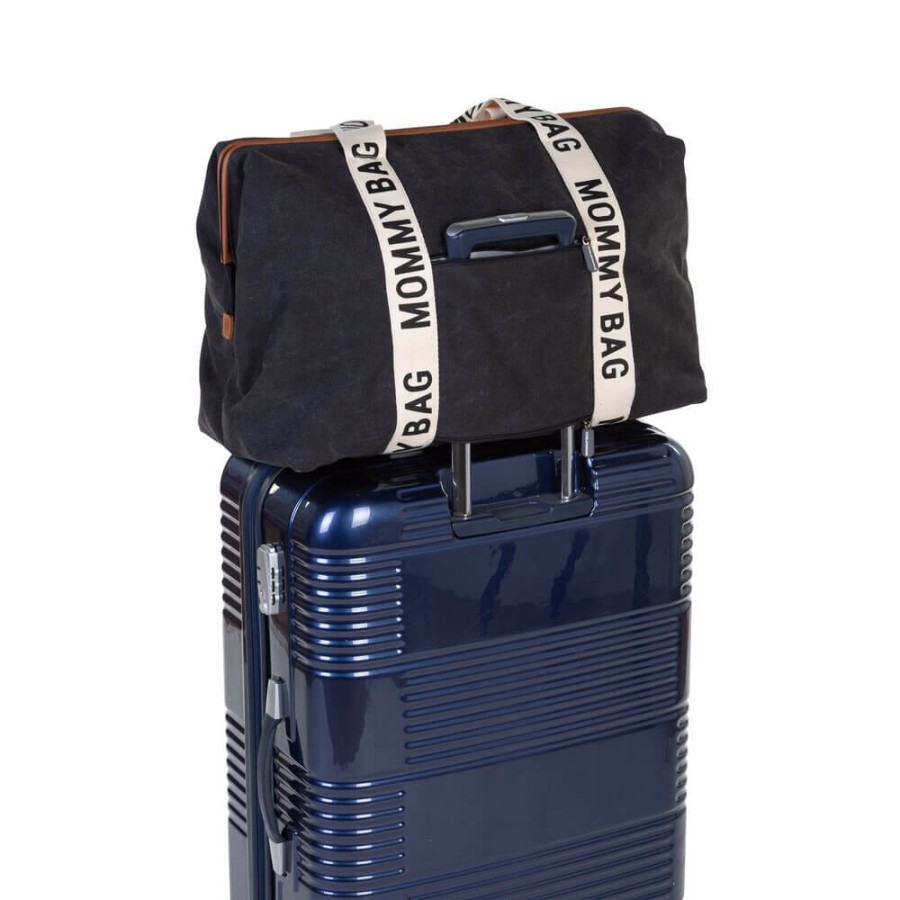 Torba Mommy bag Signature Czarna / Childhome CWMBBSCBL