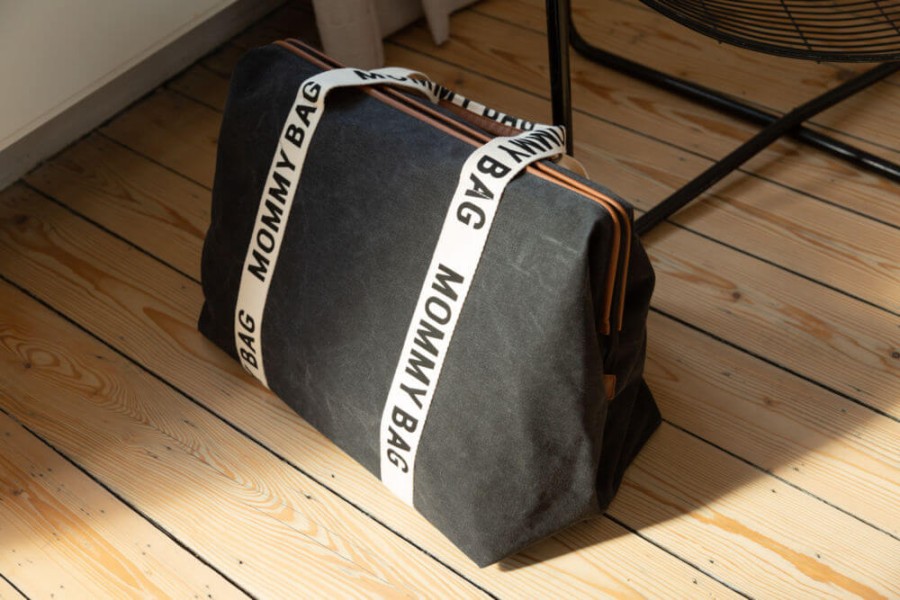 Torba Mommy bag Signature Czarna / Childhome CWMBBSCBL