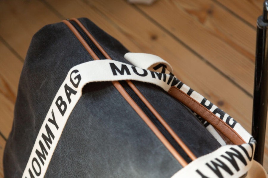 Torba Mommy bag Signature Czarna / Childhome CWMBBSCBL