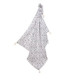 Bambusowy otulacz mgiełka 120x100 fringe - VERY PERI VIOLET / La Millou