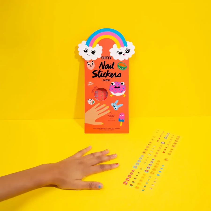 Naklejki na paznokcie dla dzieci Kawaii - 200 sztuk / OMY