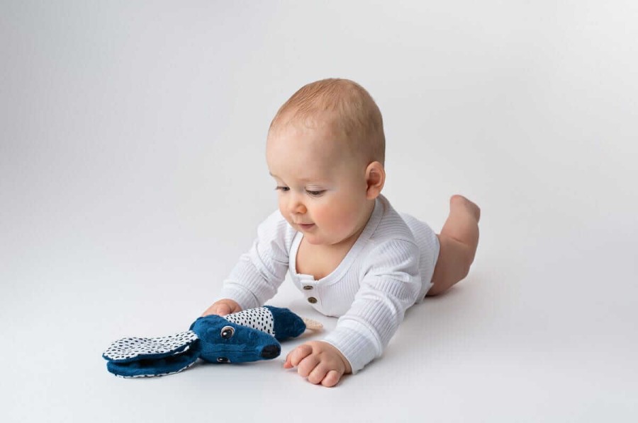 Jamiś - piszczek z gryzakiem granatowy / Mom's Care