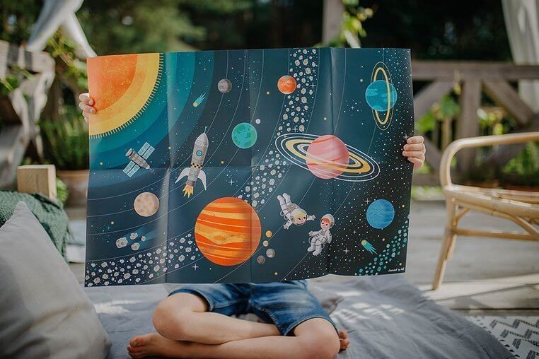 Puzzle edukacyjne Układ słoneczny 100 elementów 5+ / Janod J02678