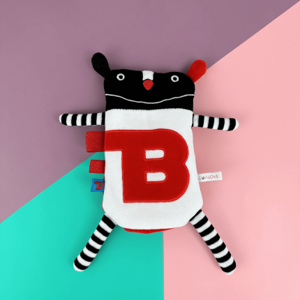 Super Zabawka MrB - przytulanka termofor na kolkę, kontrastowe kolory / Lullalove