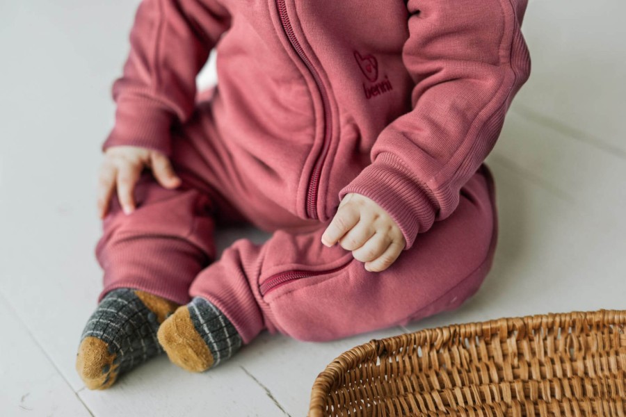 Ciepły kombinezon na zamek Królik - szary melanż / Benni