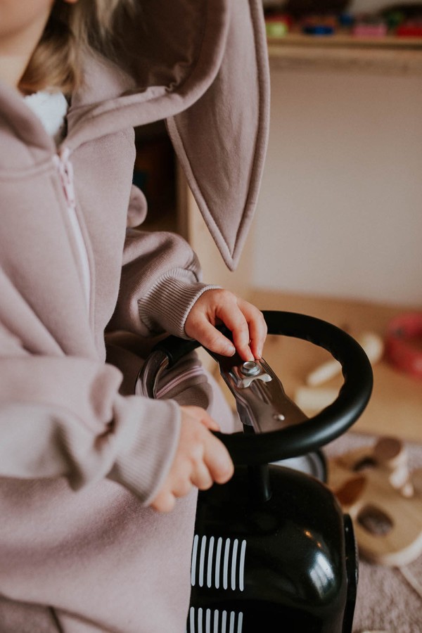 Ciepły kombinezon na zamek Królik - szary melanż / Benni