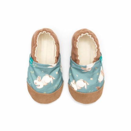 Kapcie do domu, żłobka, przedszkola - Green Bunny / TITOT