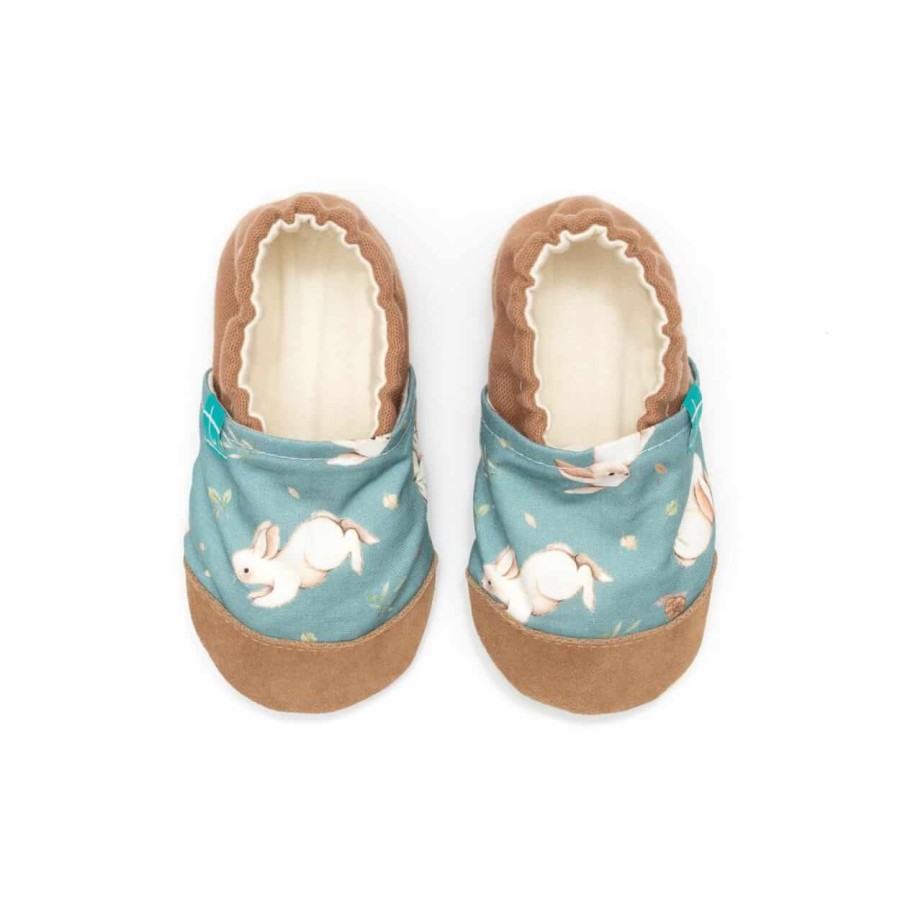 Kapcie do domu, żłobka, przedszkola - Green Bunny / TITOT