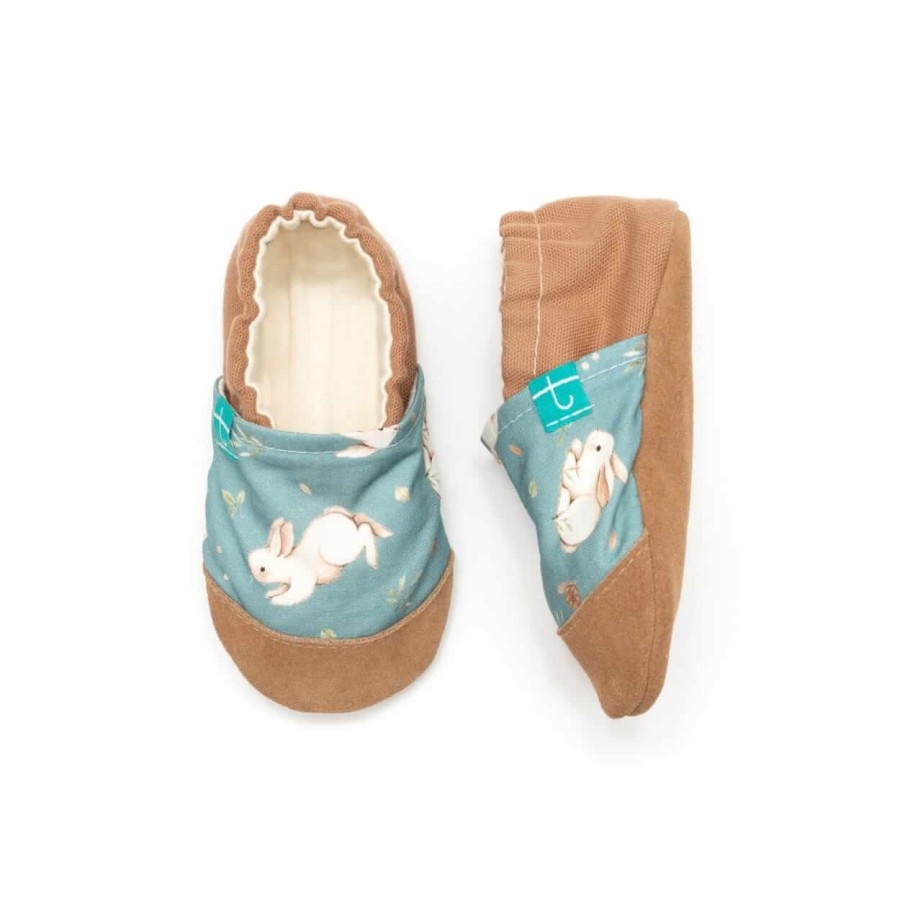 Kapcie do domu, żłobka, przedszkola - Green Bunny / TITOT