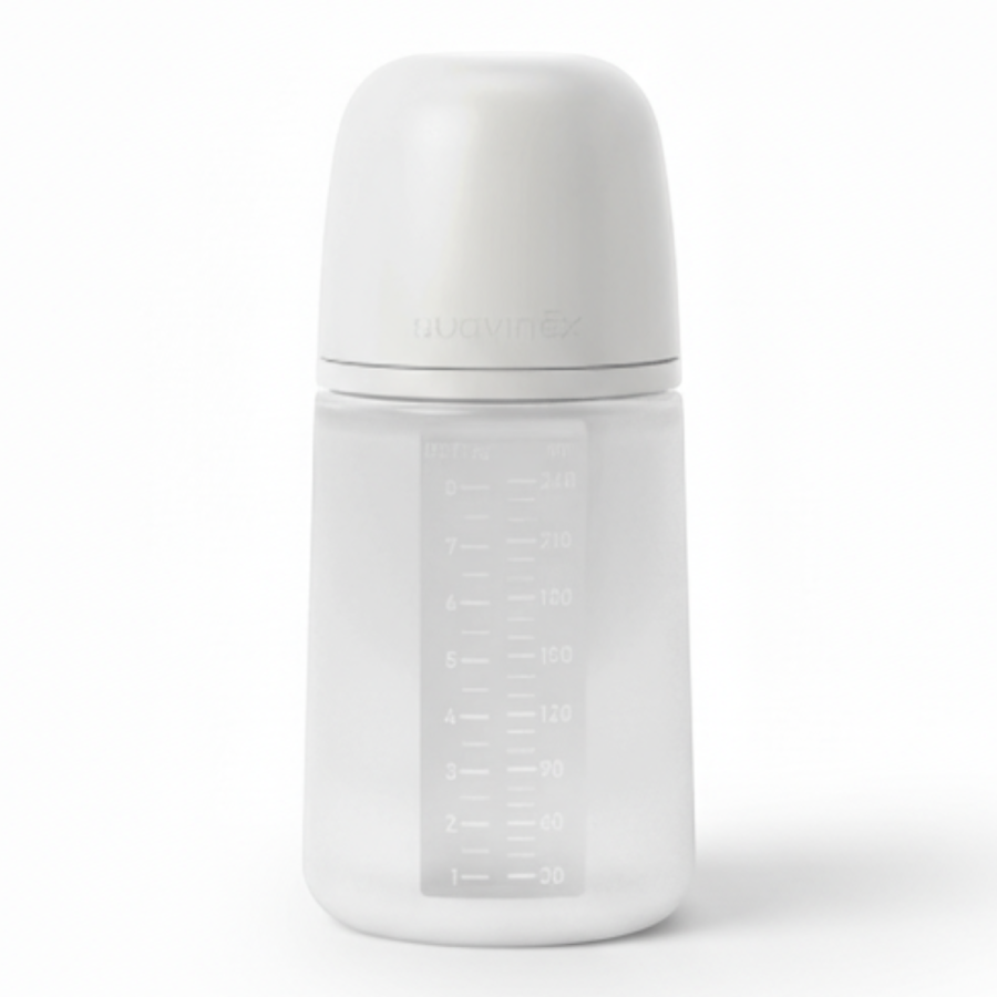 Butelka silikonowa SX Pro, średni przepływ, 240 ml - transparentna / Suavinex