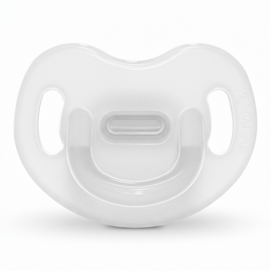 Smoczek 100 % silikonowy anatomiczny SX Pro Colour Essence - transparentny / Suavinex