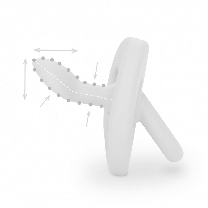 Smoczek 100 % silikonowy anatomiczny SX Pro Colour Essence - transparentny / Suavinex