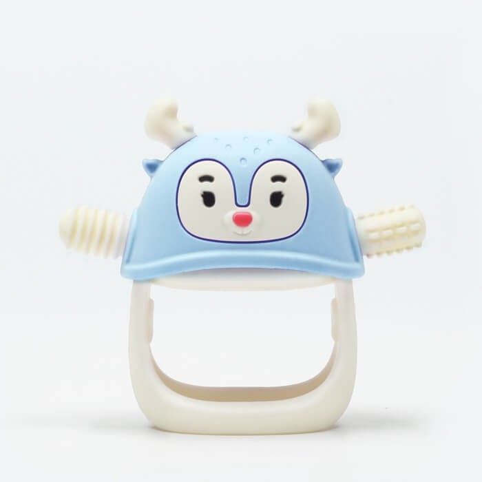 Gryzak silikonowy - Renifer Light Blue / Smily Mia