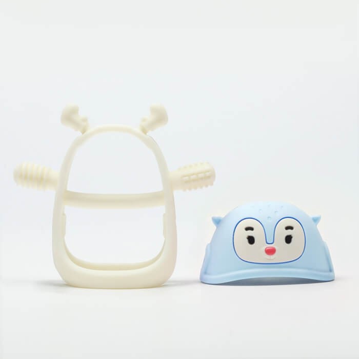 Gryzak silikonowy - Renifer Light Blue / Smily Mia