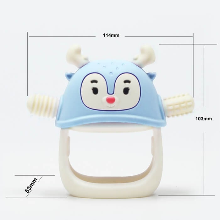 Gryzak silikonowy - Renifer Light Blue / Smily Mia