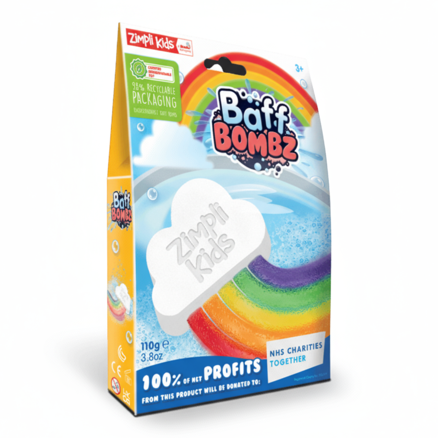 Tęczowa chmurka do kąpieli zmieniająca kolor wody - Rainbow Baff Bombz / Zimpli Kids