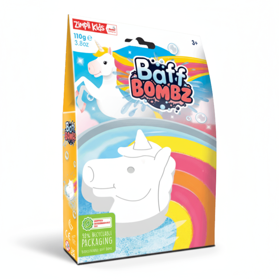Jednorożec do kąpieli zmieniający kolor wody - Rainbow Baff Bombz / Zimpli Kids