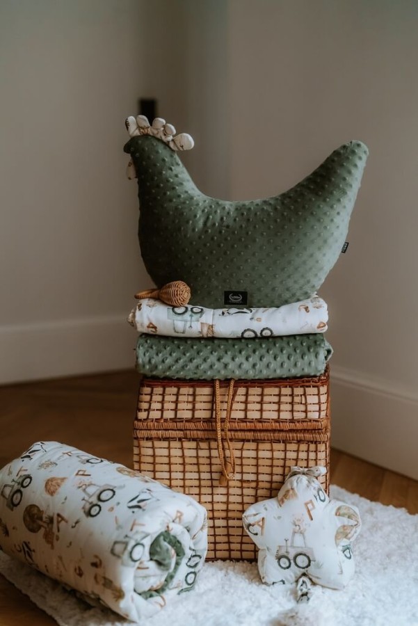 Bambusowy otulacz mgiełka 120x100 fringe - ABC FARM / La Millou