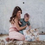 Torba dla mamy M - FEERIA PREMIUM ZIP - BOHO PALMS LIGHT / La Millou