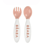 Sztućce plastikowe w etui Blush / Beaba