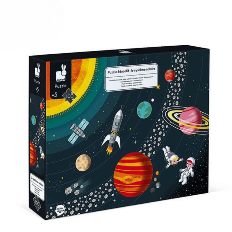 Puzzle edukacyjne Układ słoneczny 100 elementów 5+ / Janod J02678