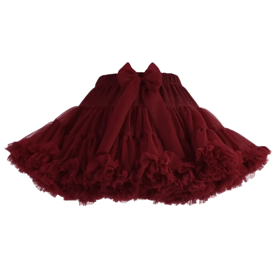 Spódnica Pettiskirt - Bordo RÓŻNE ROZMIARY / Manufaktura Falbanek