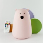 Duża lampka led z PILOTEM MIŚ RÓŻOWY bezpieczna dla Twojego dziecka