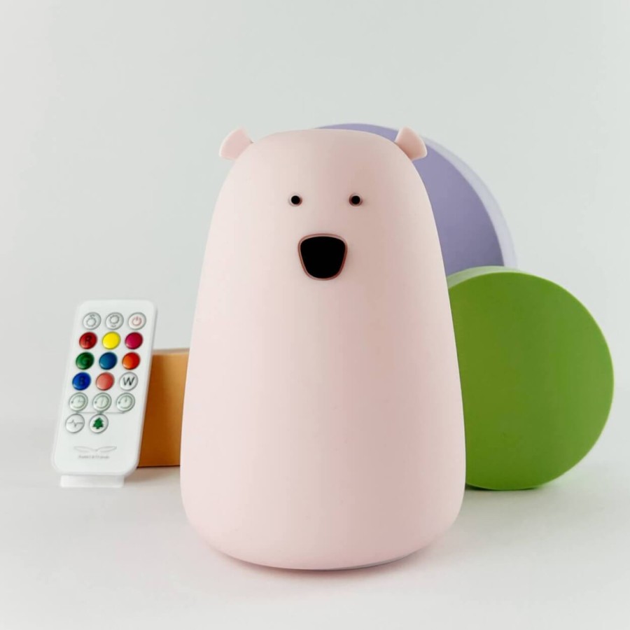 Duża lampka led z PILOTEM MIŚ RÓŻOWY bezpieczna dla Twojego dziecka