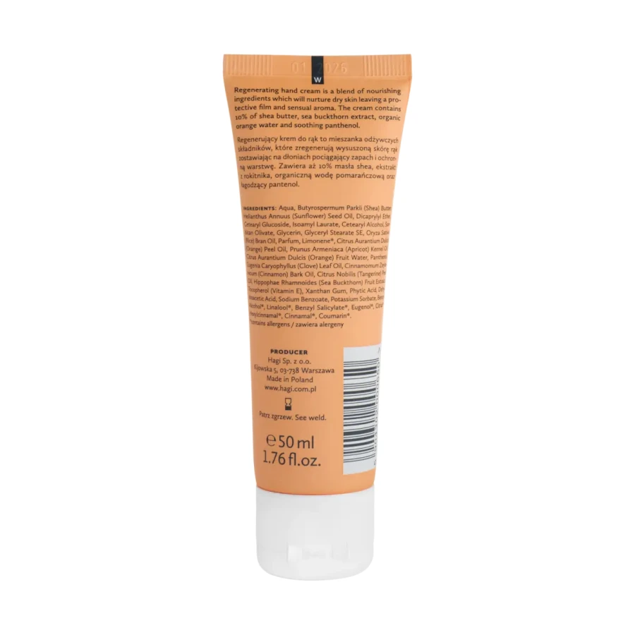 Naturalny, regenerujący krem do rąk – Korzenna Pomarańcza, 50 ml / Hagi