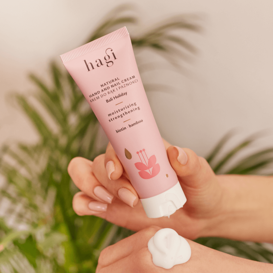 Naturalny, nawilżający krem do rąk i paznokci- Wakacje na Bali, 50 ml / Hagi